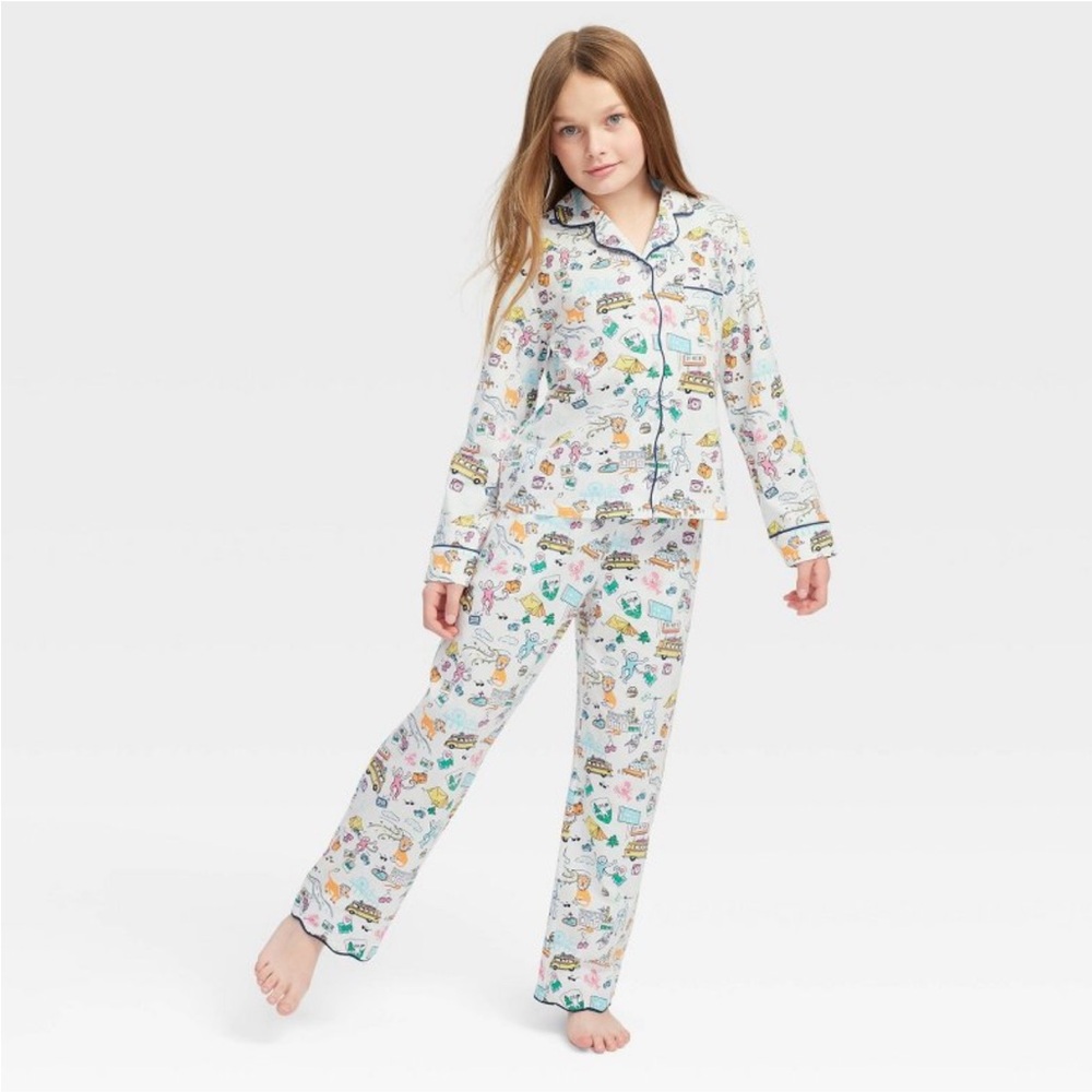XS, S - Roller Rabbit x Target Girls' Roadtrip Two-Piece Pajama Set